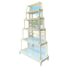 Vintage Charlotte Moss Regency Mirror Back Etagere