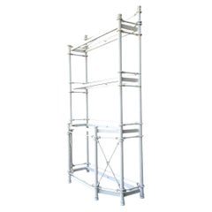Vintage Painted Metal Display Shelf