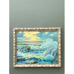Vintage Seascape Oil Painting on Canvas