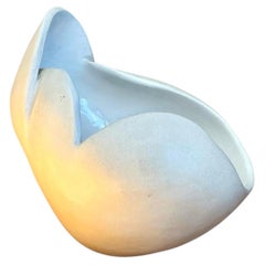 Vintage White Ceramic Sculptural Bowl