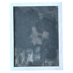 Vintage Black and White Abstract Expressionist Painting
