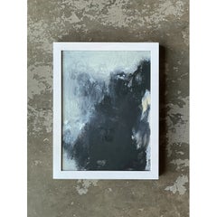 Vintage Black and White Abstract Expressionist Painting