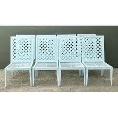Vintage McKinnon and Harris Trellis Dining Chairs - Set of Eight