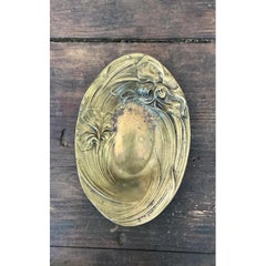 Vintage Art Nouveau Brass Tray