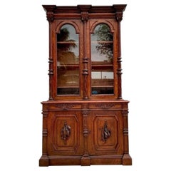 Vintage Boho Black Forest Monumental Carved Cabinet