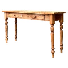 Console vintage en pin rustique