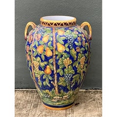 Vintage Italian Hand-Painted Ceramic Vase