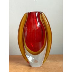 Vintage Murano Sommerso Glass Vase