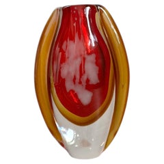 Vintage Murano Sommerso Glass Vase