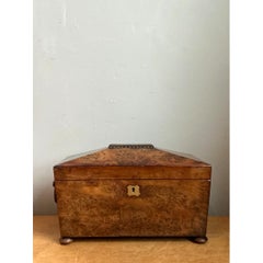 Vintage Burl and Brass Decorative Box
