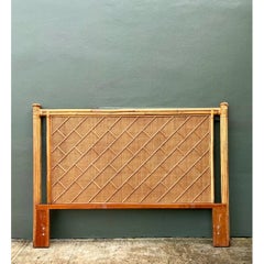 Vintage Bamboo and Wood King Headboard