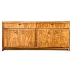Vintage Campaign Credenza With Brass Accents