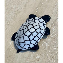 Vintage Lea Stein Paris B&W Tortoise Brooch