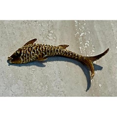 Vintage Golden Fish Brooch