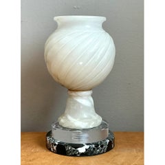 Vintage Alabaster Scorpion Bowl Lamp