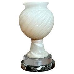 Vintage Alabaster Scorpion Bowl Lamp