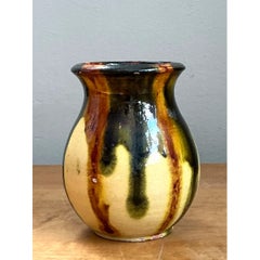 Vintage Drip Glaze Ceramic Vase