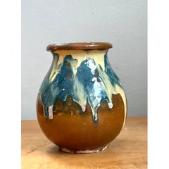 Vintage Drip Glaze Ceramic Vase