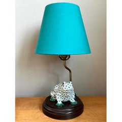 Vintage Ceramic Frog Table Lamp