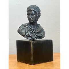 Vintage Roman Emperor Bust on Plinth