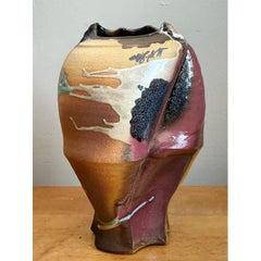 Vintage Abstract Drip Glaze Ceramic Vase