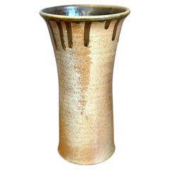 Vaso in ceramica vintage con smalto a gocce