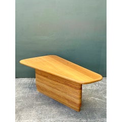 Vintage Pencil Reed and Wood Surfboard Desk