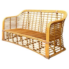 Vintage Stacked Rattan Sofa