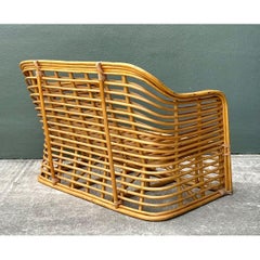 Vintage-Zweisitzer aus gestapeltem Rattan