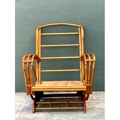 Vintage Heywood Wakefield Rattan Springer Lounge Chair