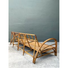 Vintage Heywood Wakefield Rattan Sofa Frame