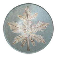 Bol décoratif vintage au motif de feuilles monumentales