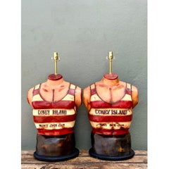 Vintage Coney Island Men's Swim Club Lamps