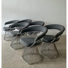 Vintage Platner Style Wire Dining Chairs - Set of 6