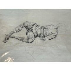 Vintage Abstract Figure Sketch