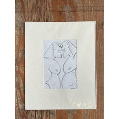 Vintage Original Sketch Of Men