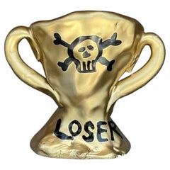 Vintage Skull Motif Ceramic Loser Trophy