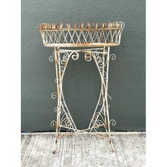 Vintage Scrollwork Iron Plant Holder