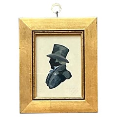 Vintage Silhouette Portrait in Gilt Frame