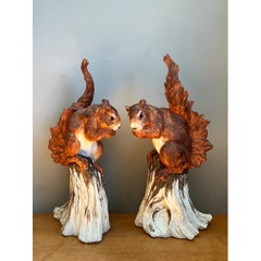 Vintage Ceramic Woodland Squirrel Figures