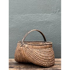 Vintage Shaker Style Rattan Basket