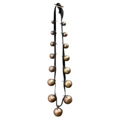 Vintage Brass Sleigh Bells on Leather Strap