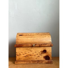 Vintage Wooden Treasure Chest Box