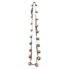 Vintage Brass Sleigh Bells on Leather Strap