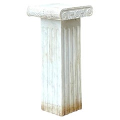 Vintage Ionic Style Marble Pedestal