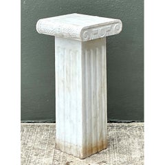 Vintage Ionic Style Marble Pedestal