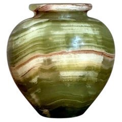 Vintage Green and Brown Onyx Vessel