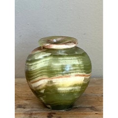 Vintage Green and Brown Onyx Vessel