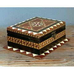 Vintage Inlaid Wood Decorative Box