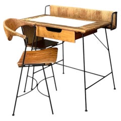 Arthur Umanoff Mid-Century Modern Desk and Chair Set
